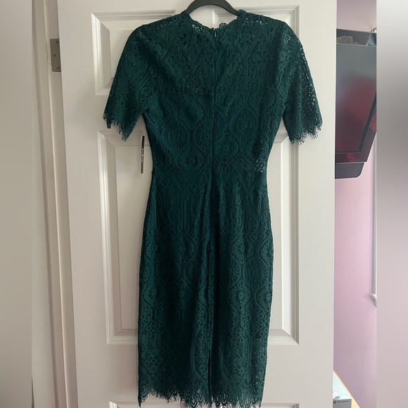 Lulus Dresses & Skirts - Lulu's Forest Green Lace Midi Dress